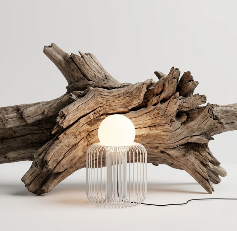 Contemporary ambient lighting for living spaces Elegant bedside lamp with modern aesthetic