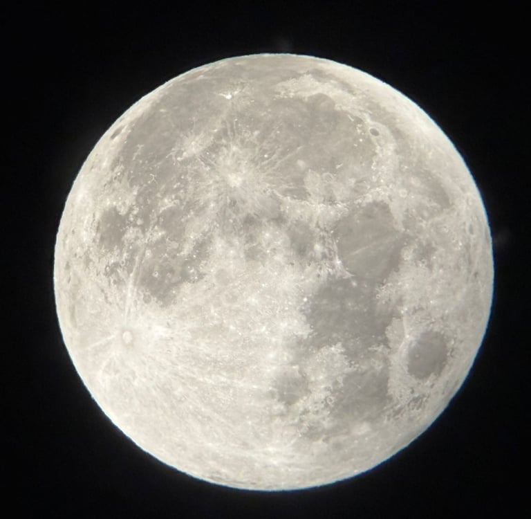 Moon Clicked by Telescope from Noida