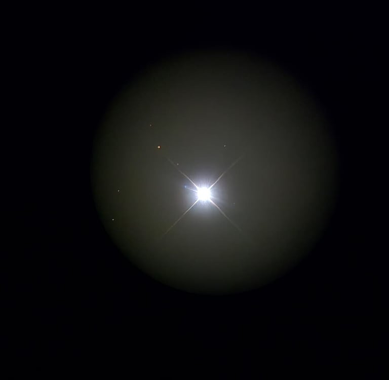 Sirius Star Clicked by Telescope from Greater Noida