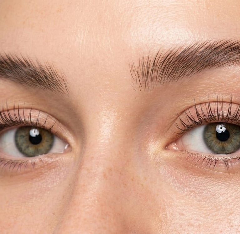 Natuurlijk resultaat van een Lash Lift behandeling – lange, gekrulde wimpers zonder mascara