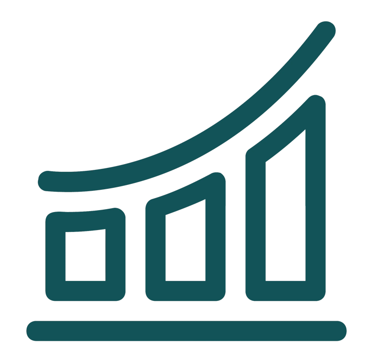 Teal bar graph image showing daily dscr loan interest rate movements on a white background. 