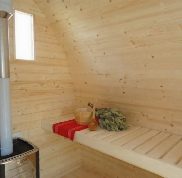 buiten sauna in de tuin
