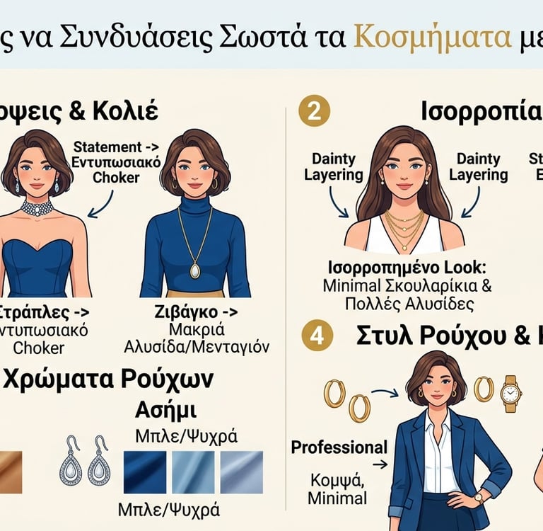 Πώς να Συνδυάζεις Σωστά τα Κοσμήματα με τα Ρούχα σου