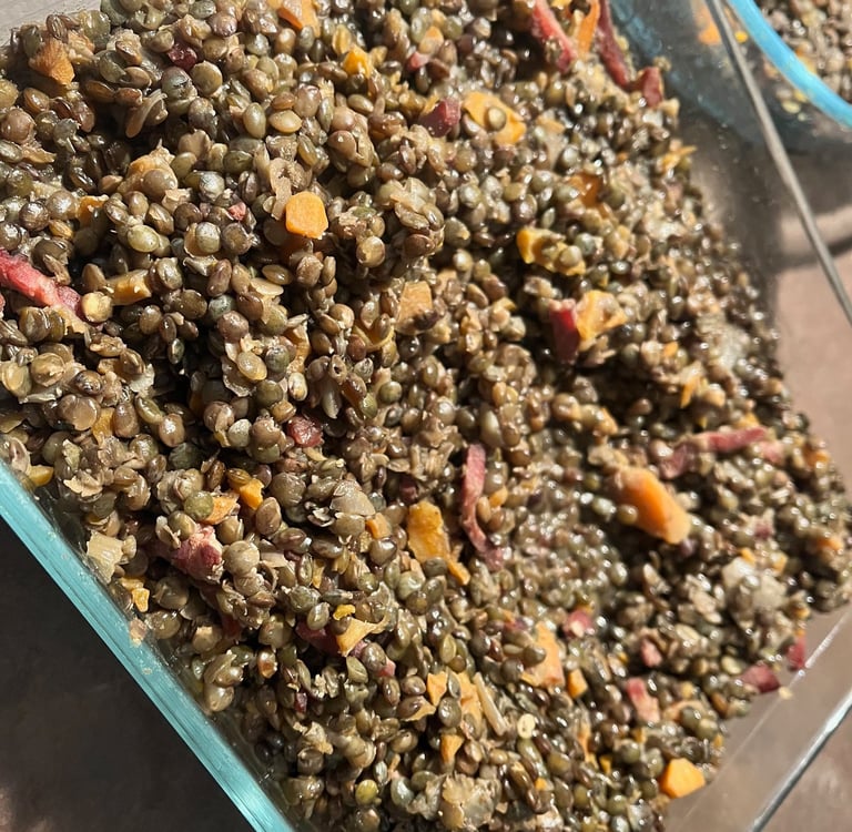 Lentilles cuisinées. Crédit photo Terres & Graines