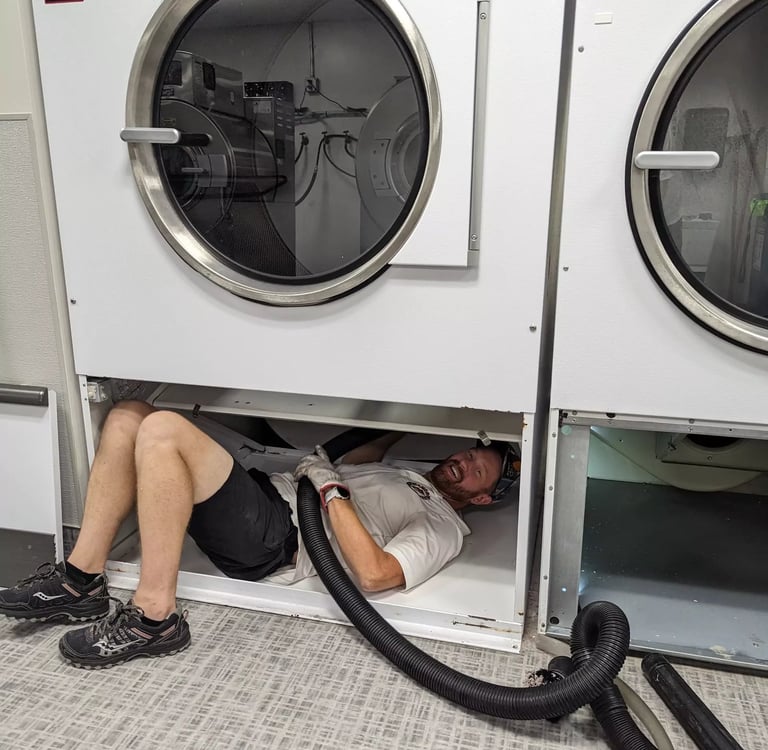 Commercial dryer vent cleaning at the hospital in Fort Myers