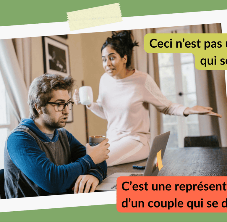photo qui représente un couple qui se dispite
