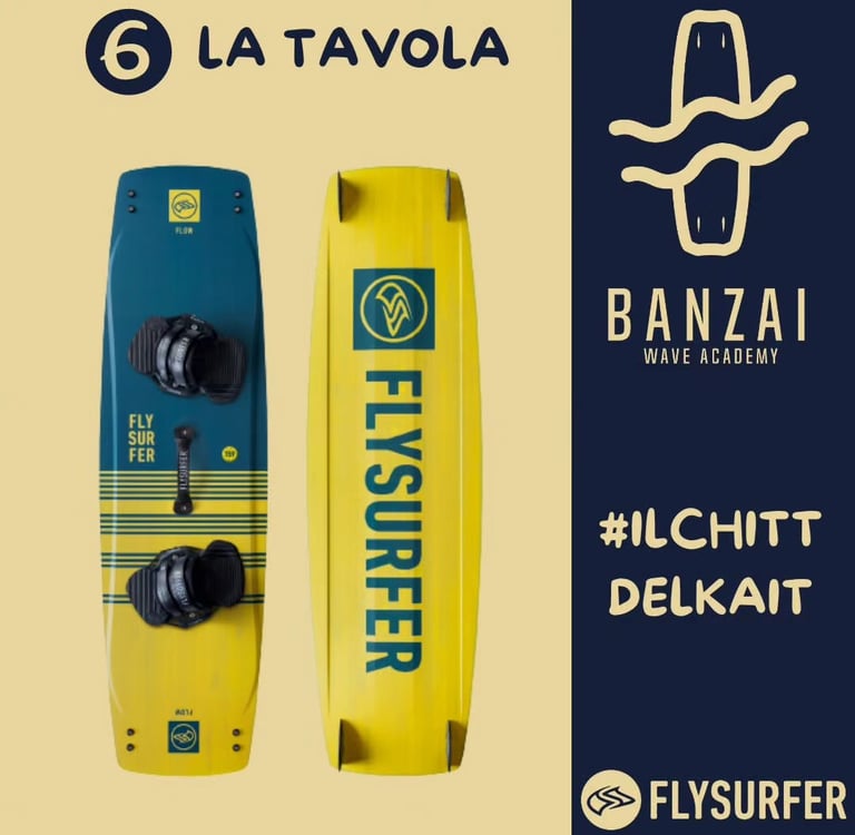 tavola da kitesurf in entrambe le facciate e completa di tutto pinnette pad e maniglia