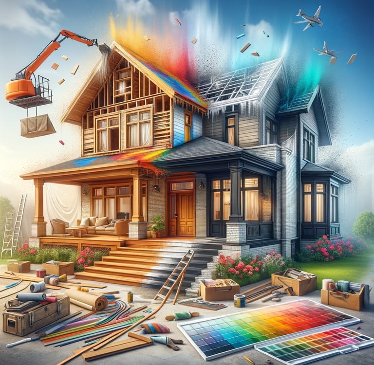 a house being renovated