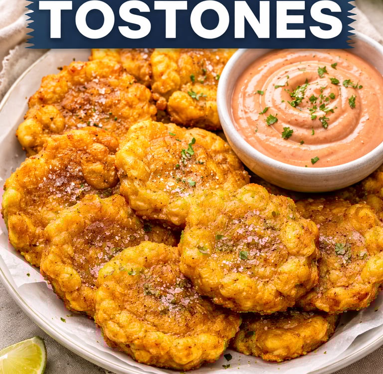 Puerto Rican Tostones with mayo-ketchup