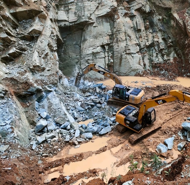 Green SUkabumi Stone quarry