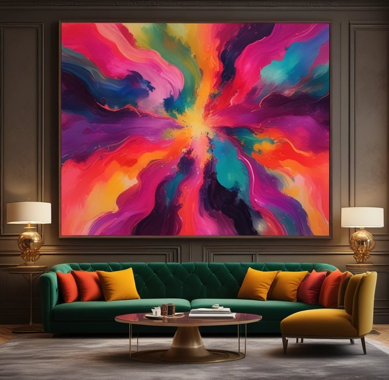 An elegant gallery space featuring diverse artworks that celebrate cultural heritage and creativity.