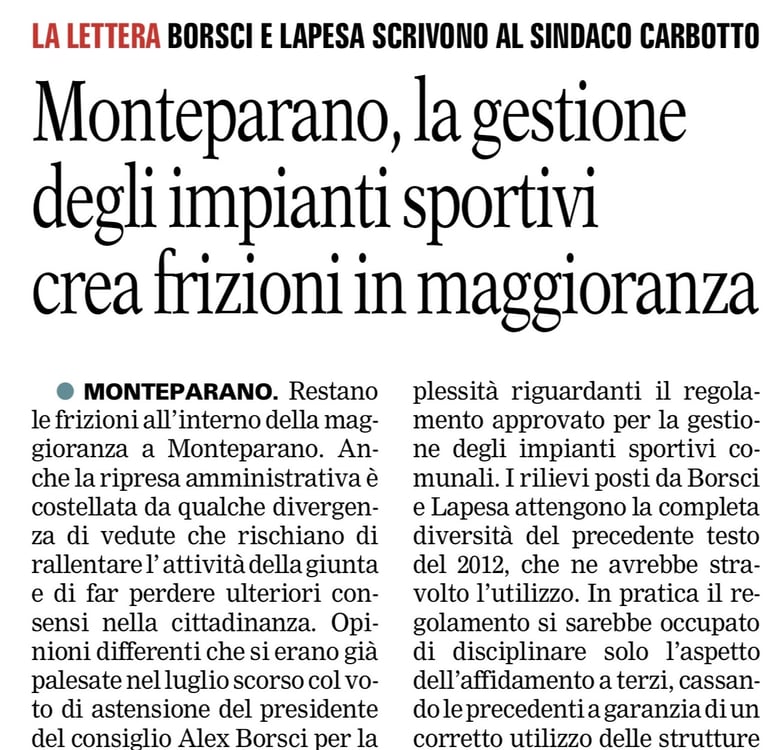 anteprima articolo gazzetta del mezzogiorno alex borsci