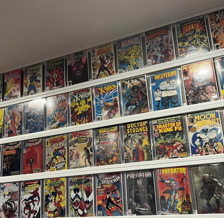 comic book collection display and preservation marvel x-men and dc