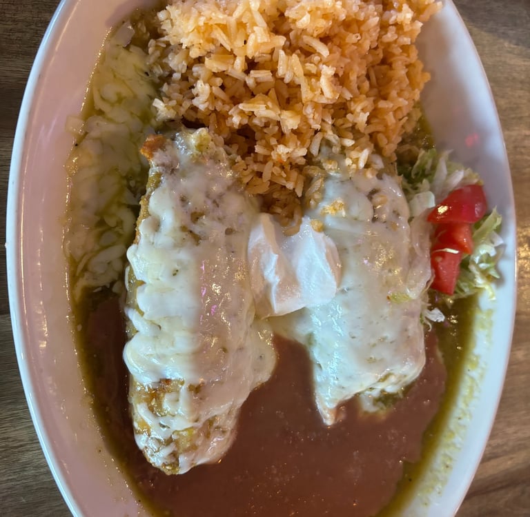 Tamales with green sauce