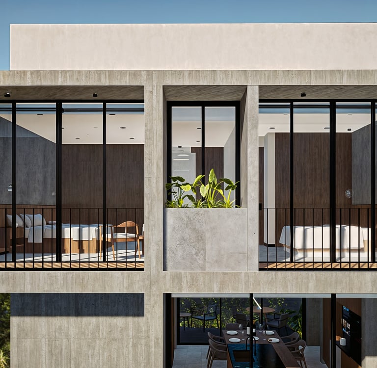 casa minimalista de concreto