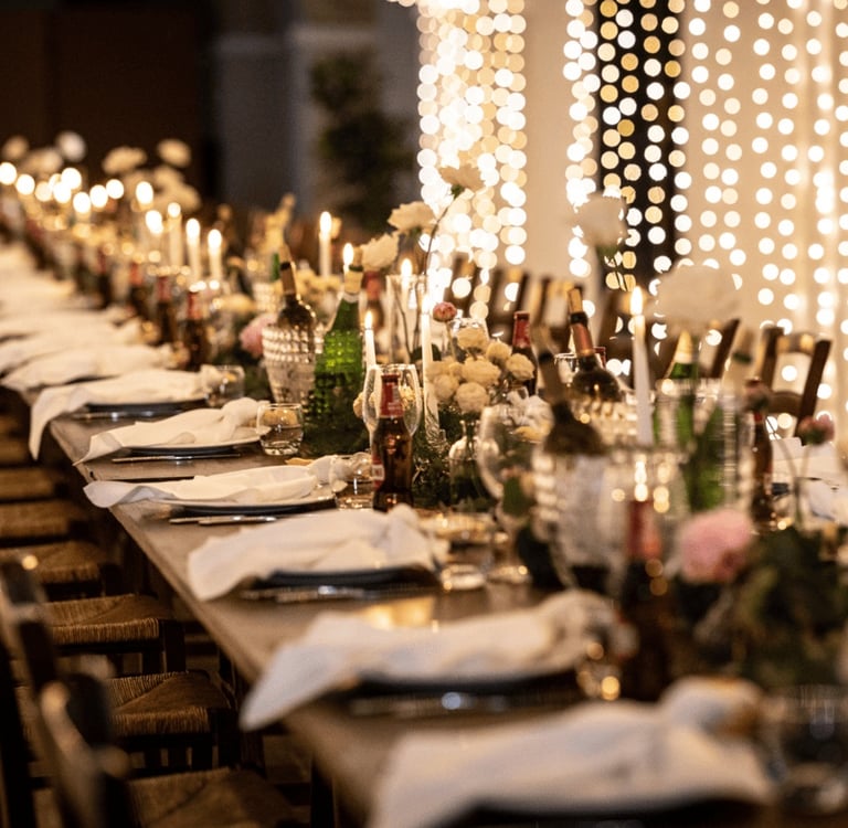 table on a wedding organized by Francesco Margaretini