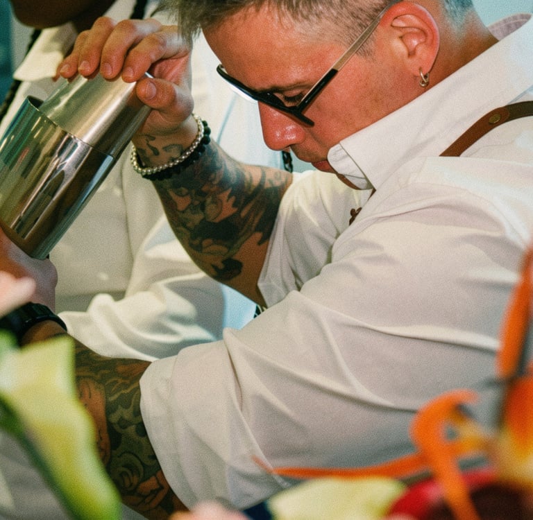 Cocktail vor Ort zubereitet