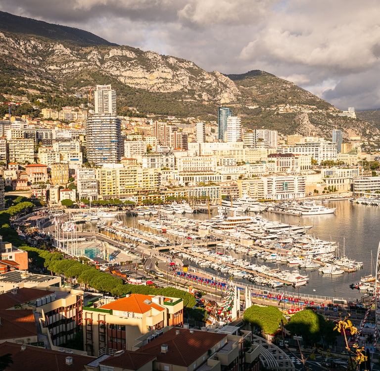 View of Grand Prix of Monaco circuit (partial) from the Prince's Palace of Monaco.
