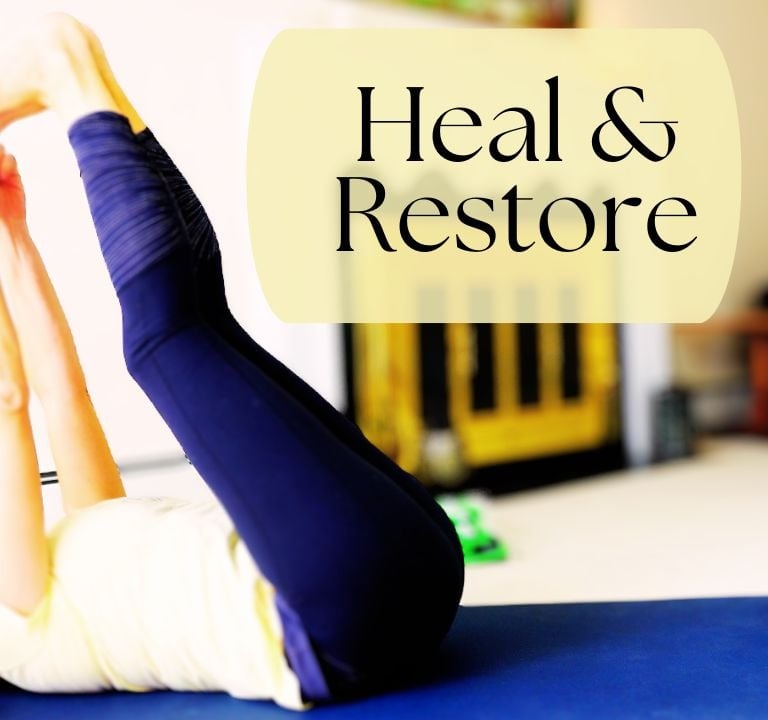 Therapeutic yoga pose to heal and Restore for injury recovery