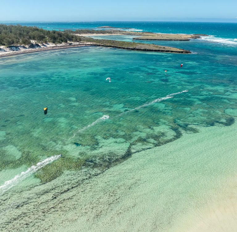 Spot de kitesurf et windsurf à la baie de Sakalava Madagascar