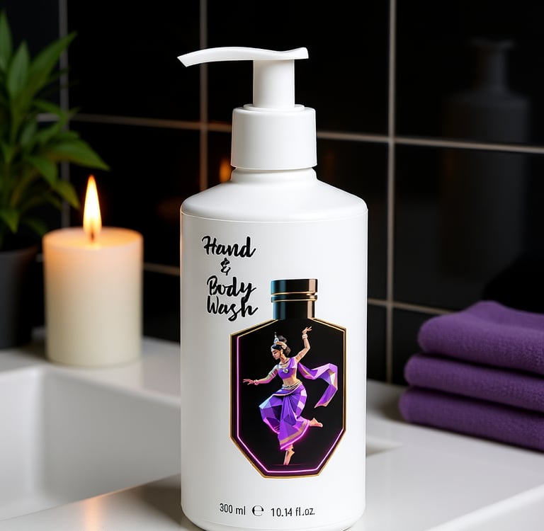 a bottle of hand sanitizing lotion on a counter top