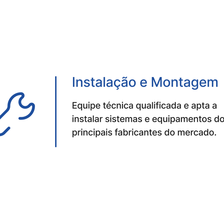instalação e montagem