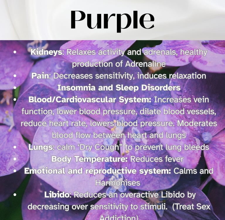 Colour Healing, Healing Light, Chromotherapy, Spechtochrome Purple