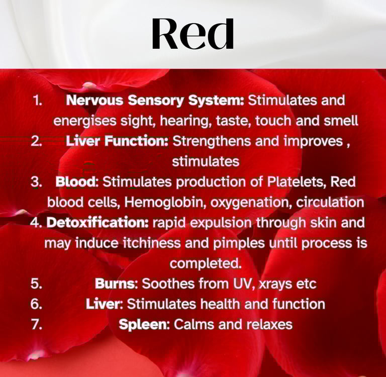 Colour Healing, Healing Light, Chromotherapy, Spechtochrome Red