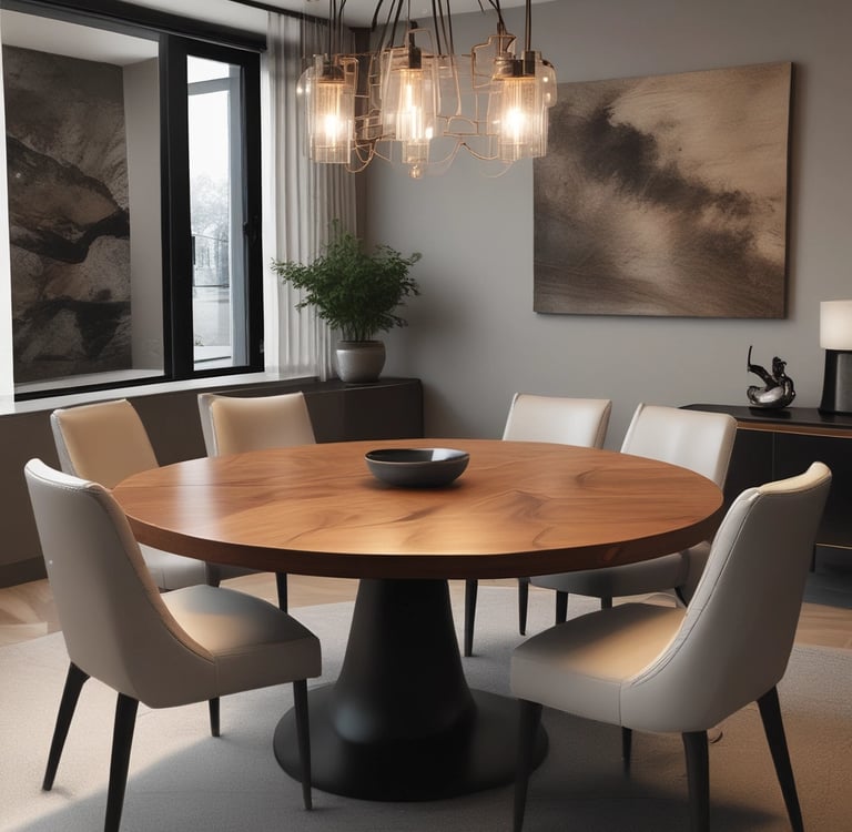 Round table and chairs