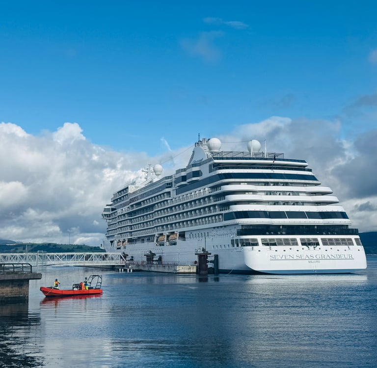 Cruise ship at greenock port