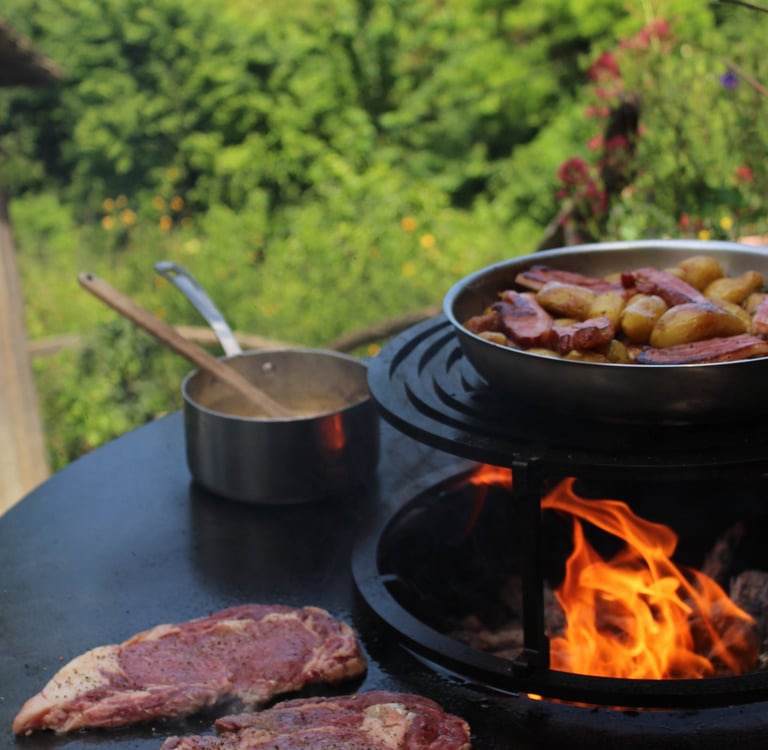 restaurant grillades, brasero cuisine au bbq, barbecue, restaurant a viande, poisson tapas, vesco