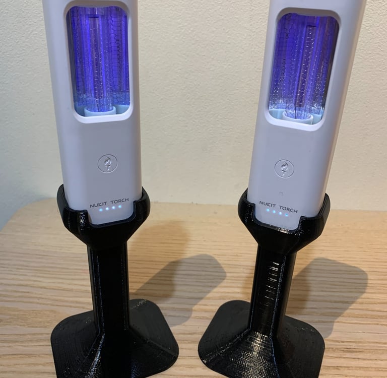 2x Nukit Torch on Candelabra black 