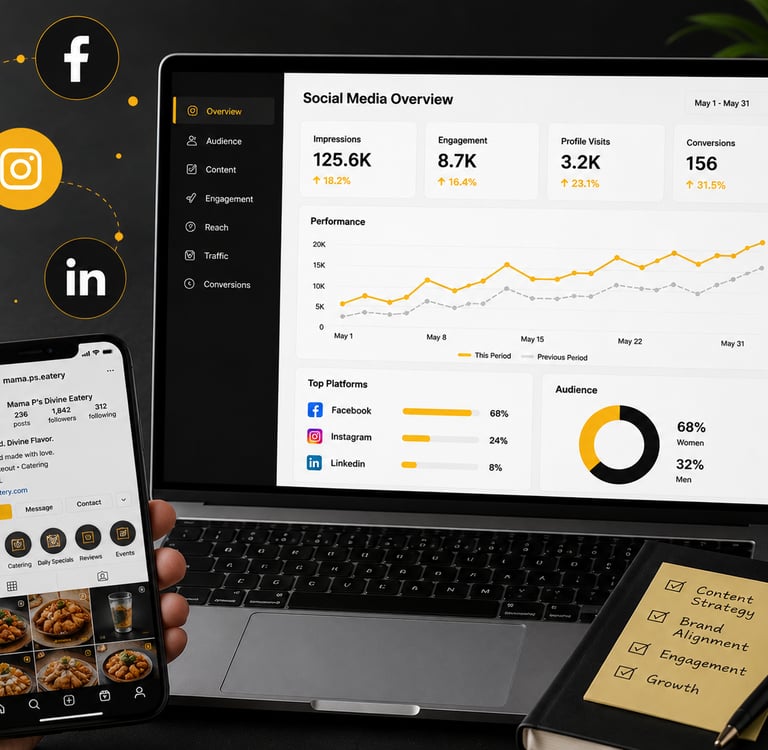 Social media marketing and online visibility strategies from The Buzz for all social media channels