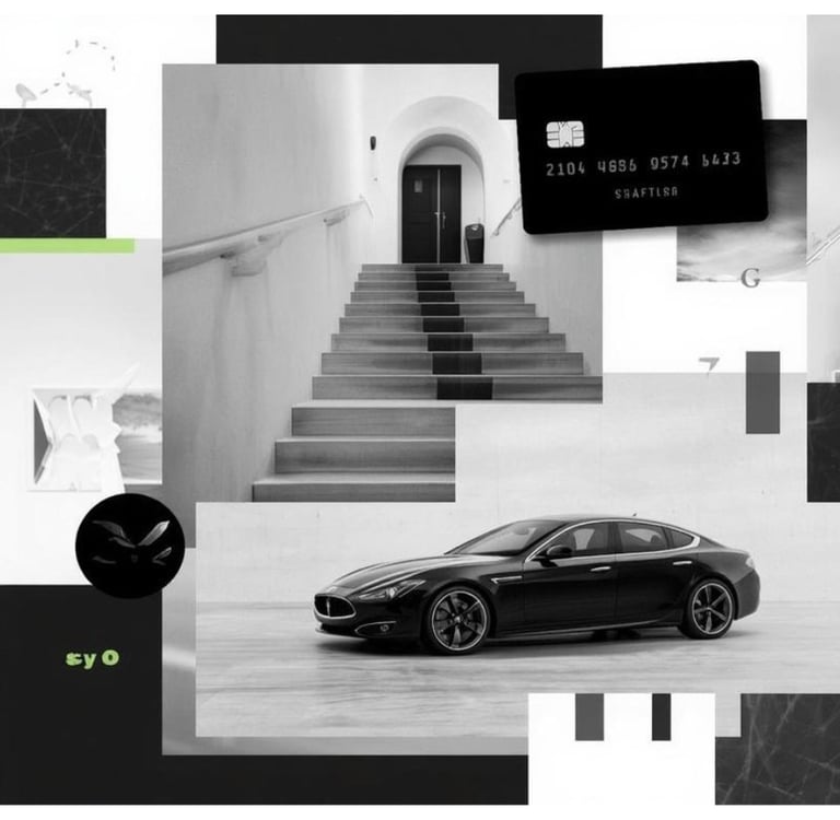 Editorial vision board image representing luxury goals and future digital CEO identity.