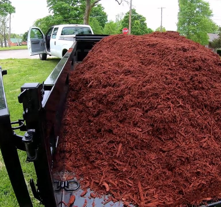 Mulch hauling and landscape material delivery in Newton MA