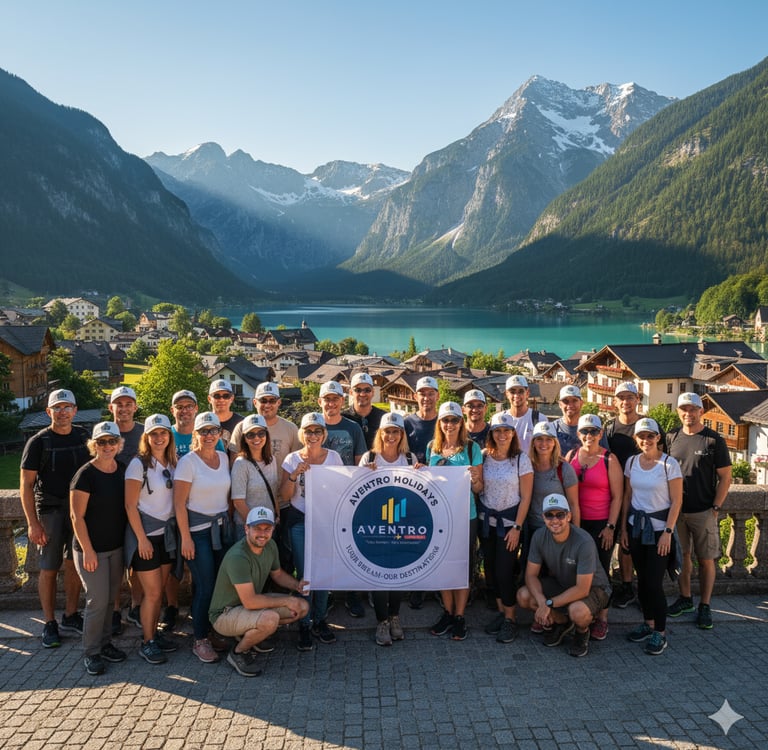 A group photo of travellers in Austria Eastern Europe Group Tour 