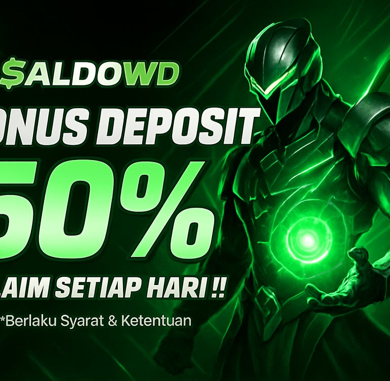 Klaim Bonus Deposit 50% Setiap Hari di SALDOWD! Penawaran spesial untuk meningkatkan saldo bermain