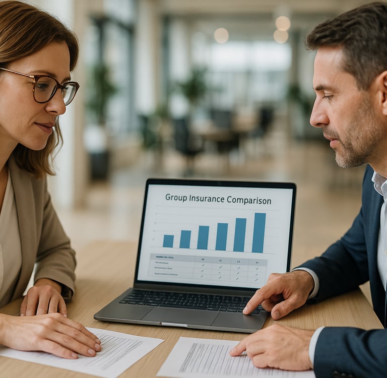 Ranking ubezpieczeń grupowych 2025 i porównanie ofert na biurku doradcy PDU Polskie Doradztwo Ubezpi