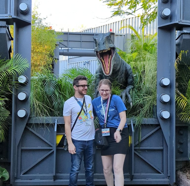 Meeting Blue in Jurassic World at Islands of Adventure in Universal Orlando Resort