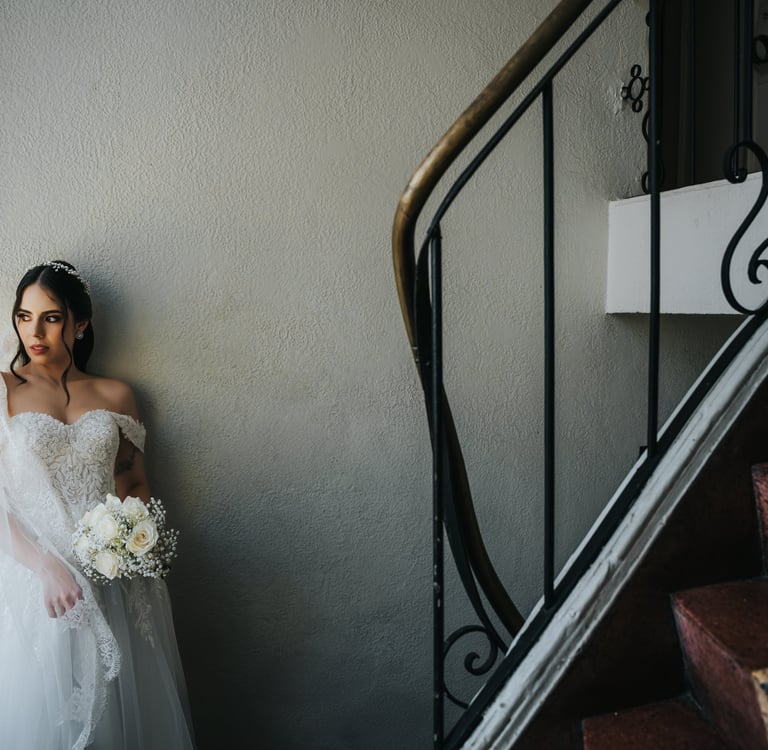 fotografía de novia con vestido