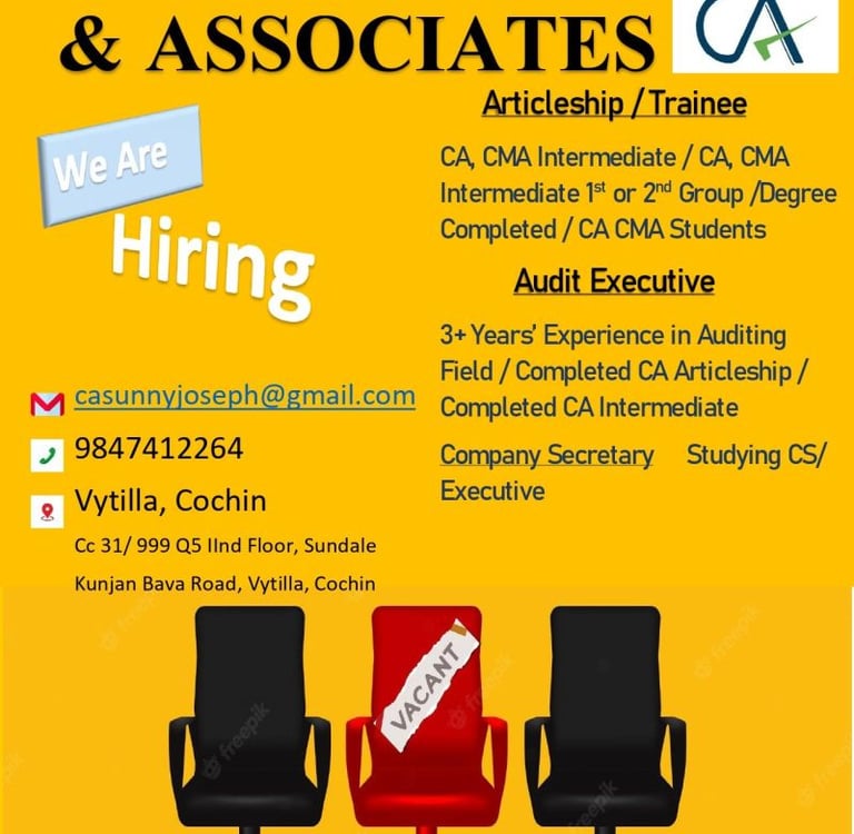best CA firm in kochi for articleship chartered accountants