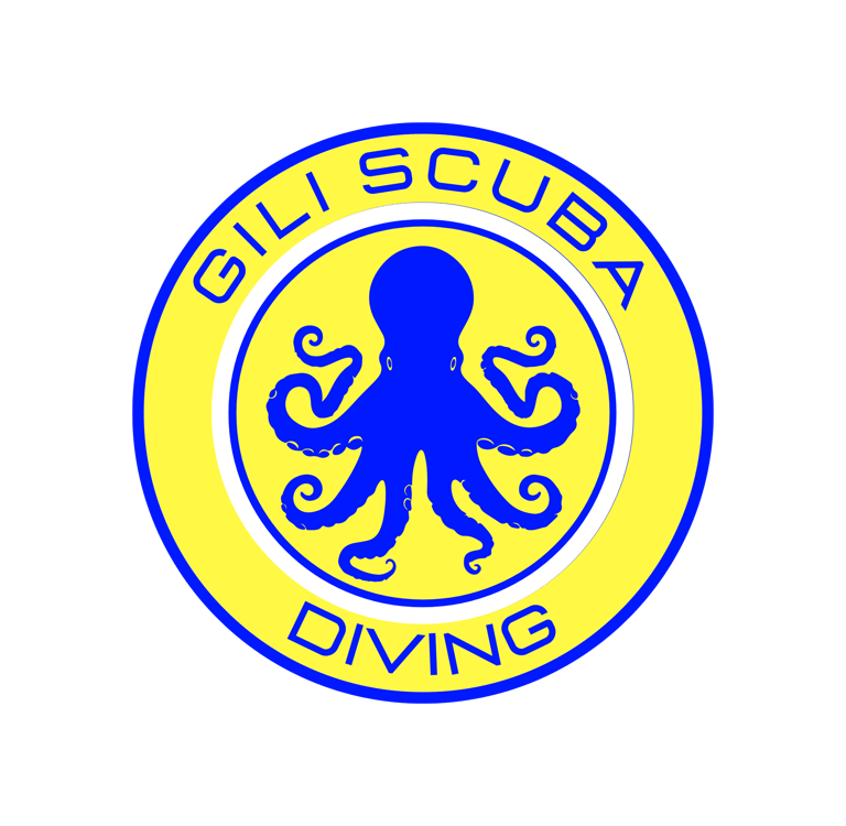 Official Gili Scuba Diving logo, your boutique dive center on Gili Trawangan, Indonesia.