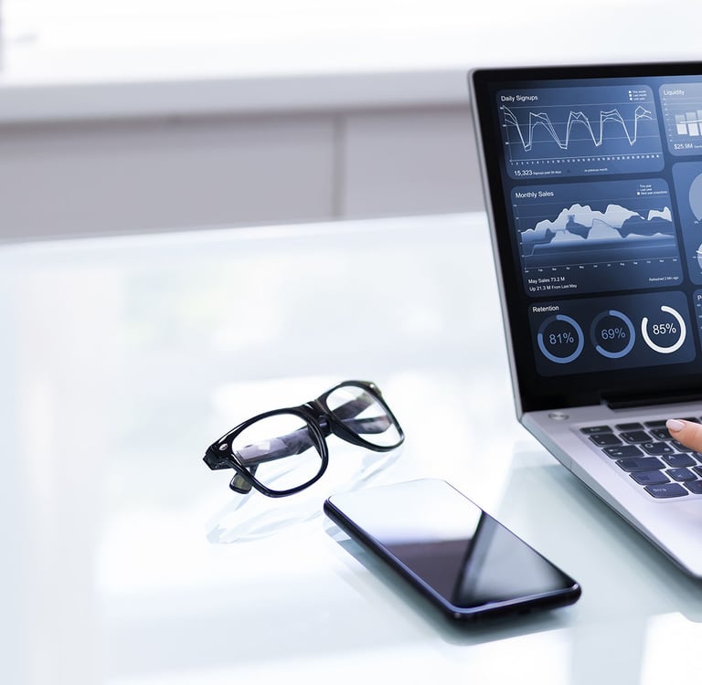 Digital marketing services overview diagram with strategy, execution and reporting