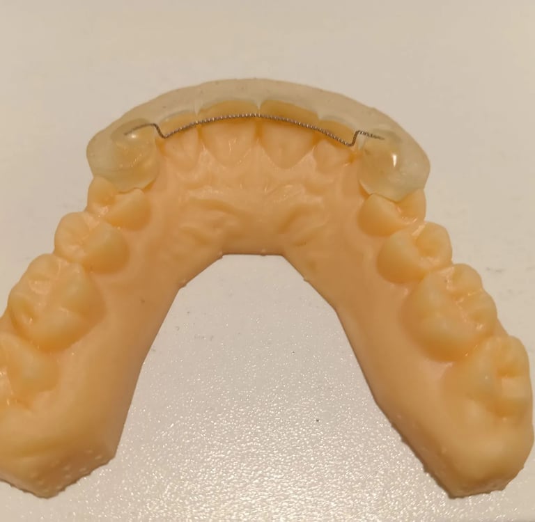 Fixed Bonded Retainer with 3D printed fitting jig