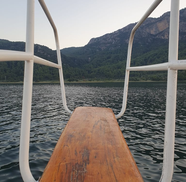 a swimming break on Lake Köyceğiz