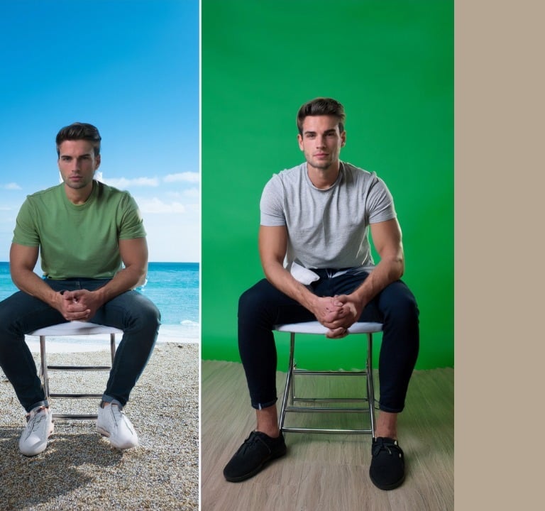 green screen for corporate video production