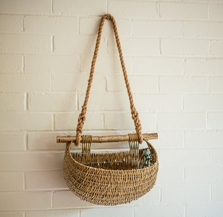 Traditional handwoven Guernsey basket, sustainable willow design