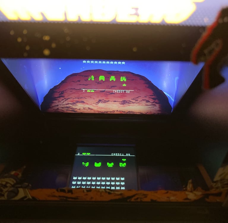 Numskull Space Invaders Pepper's Ghost Effect.