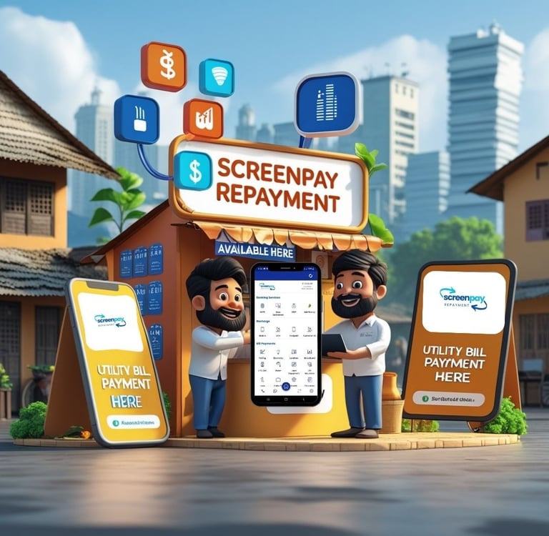 Secure digital payments and loan repayment using ScreenPay