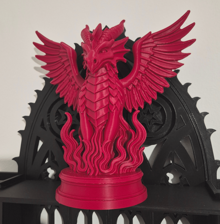 Dragon ailé majestueux imprimé en 3D